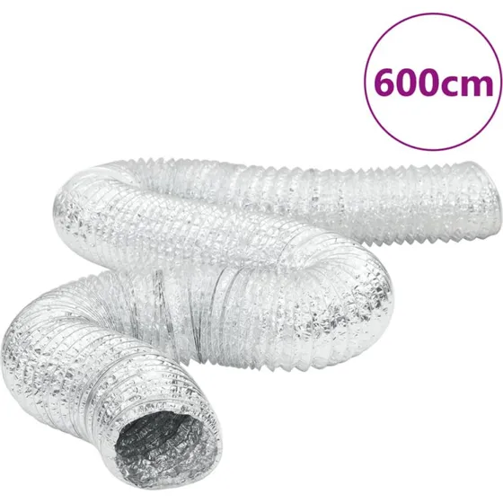 vidaXL ventilationsslange 6 m Ø12,5 cm aluminium