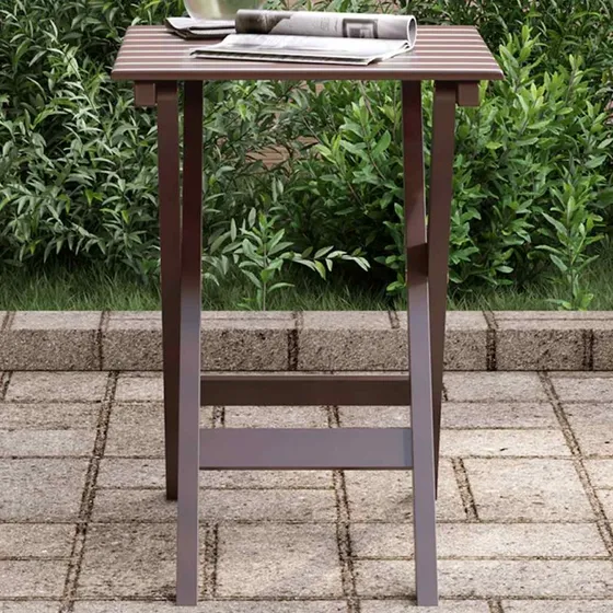 vidaXL foldbart sidebord i massivt poppeltræ, brun, 35×35×46 cm
