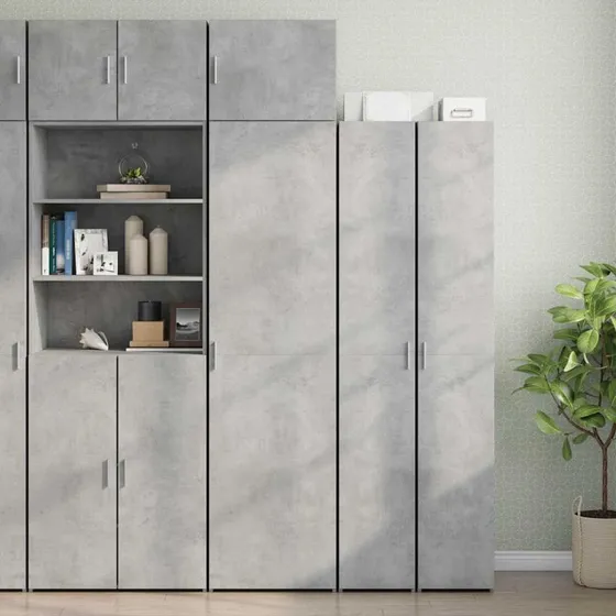 vidaXL Smalt Skab 50x42,5x225 cm Træ, Betongrå