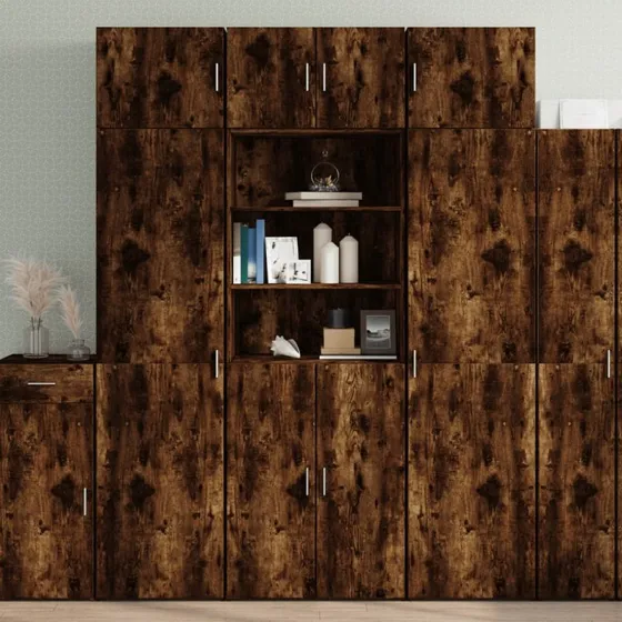 vidaXL Skab 70x42,5x225 cm røget egetræsfarve
