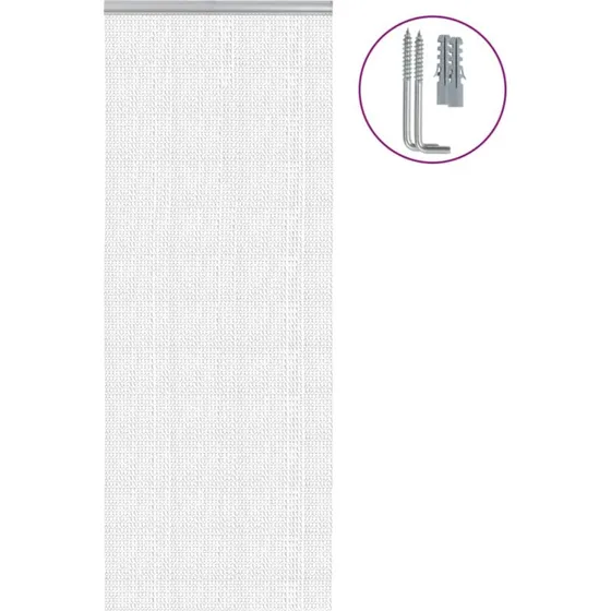 vidaXL Insektskærm til dør 80x221 cm aluminium sølv
