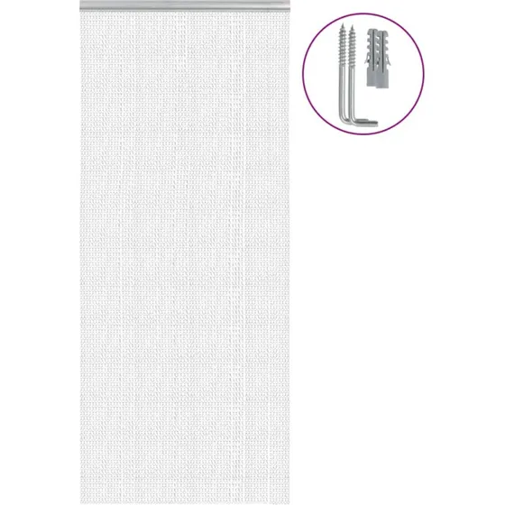 vidaXL Insektskærm til dør 90x220 cm aluminium sølv
