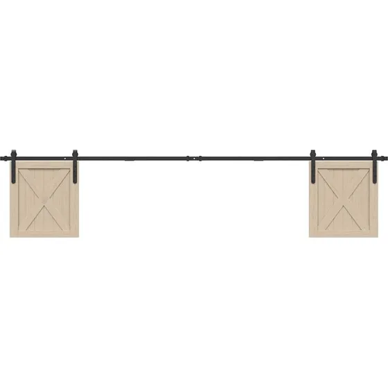 vidaXL Skydelågesæt 244 cm, sort