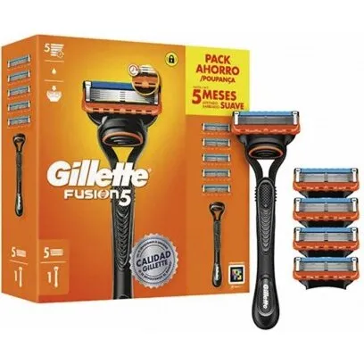 Gillette Fusion5 barberskraber med 5 ekstra klinger