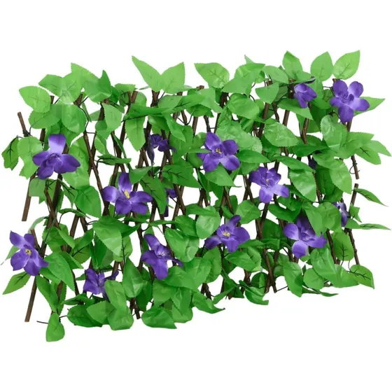 vidaXL Espalier med kunstig vedbend 180x20 cm, udvideligt, grøn