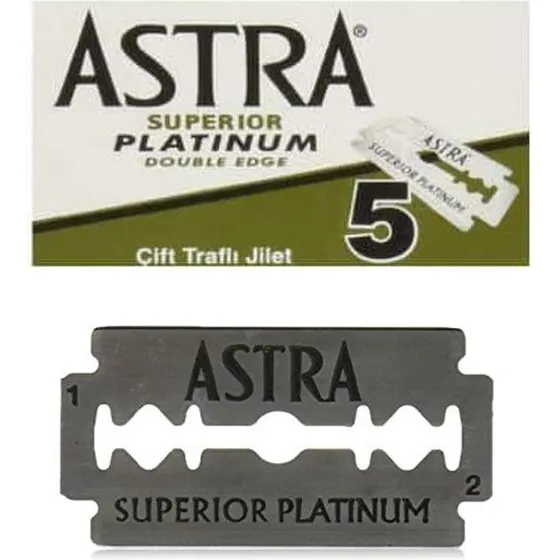 Astra Superior Platinum – 100 dobbeltsidede barberblade (20x5)