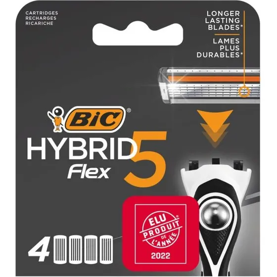 BIC Hybrid 5 Flex - 4 barberhoveder