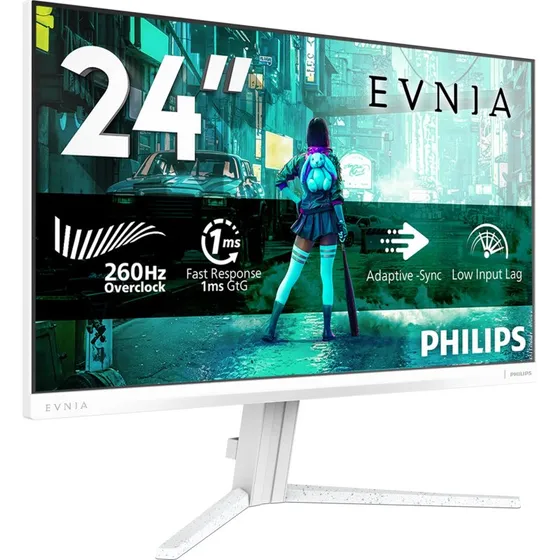 Philips Evnia 3000 24M2N3201PL 24" Fast IPS 260 Hz Hvid