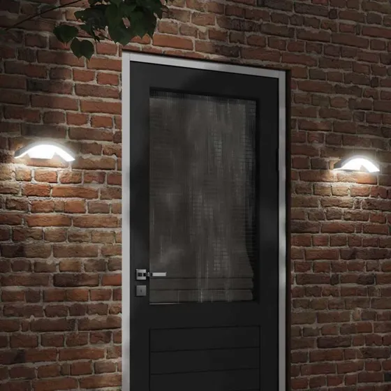 vidaXL LED-væglampe med sensor, hvid, trykstøbt aluminium