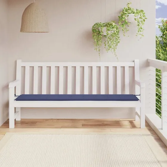 vidaXL hynde til havebænk 200x50x4 cm marineblå