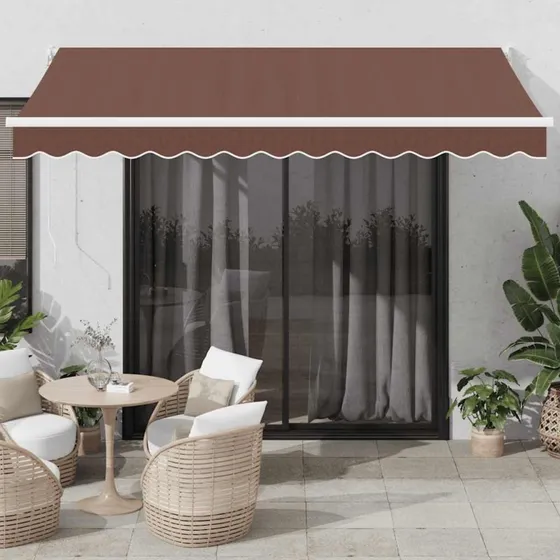 vidaXL markise 350x250 cm automatisk brun