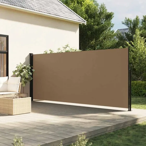 vidaXL sammenrullelig sidemarkise 180x300 cm gråbrun