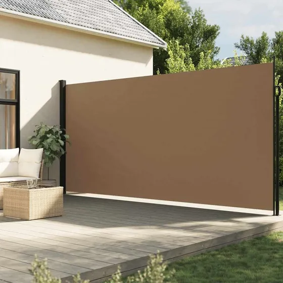 vidaXL sammenrullelig sidemarkise 200x300 cm gråbrun