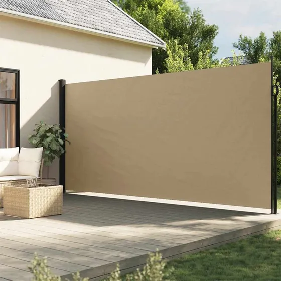 vidaXL sammenrullelig sidemarkise 220x300 cm beige