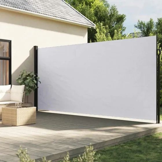 vidaXL sammenrullelig sidemarkise 220x600 cm hvid