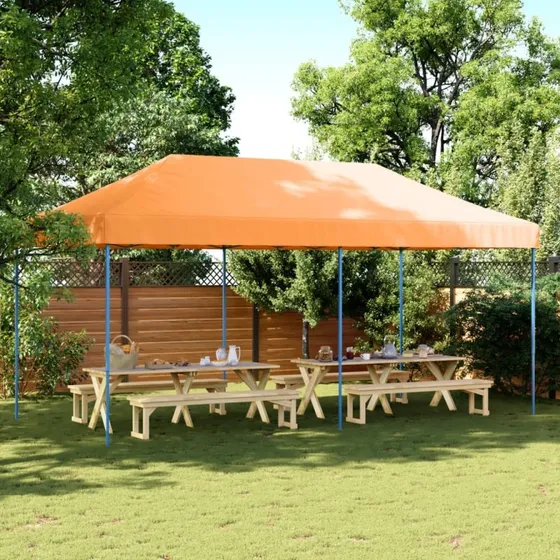 vidaXL foldbart pop-up-festtelt 580x292x315 cm orange