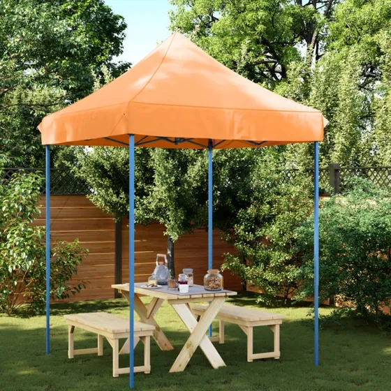 vidaXL Pop-up Festtelt 200x200x306 cm, Orange, Foldbart