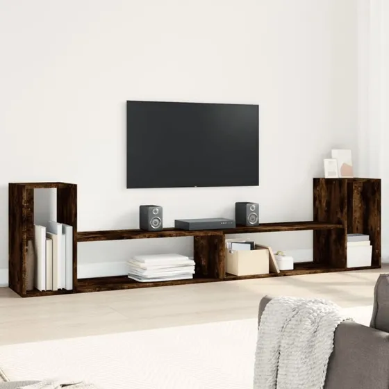 vidaXL 2 stk. tv-borde 100x30x30 cm røget egetræsfarve