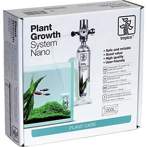 Tropica Nano CO2-system 95 g med 3-i-1 diffuser (op til 200 L)