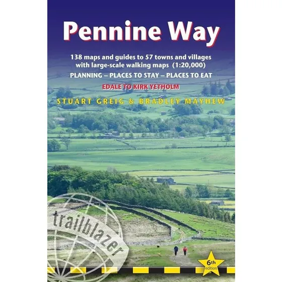 Trailblazer Pennine Way - Guide og kort til 57 byer og landsbyer