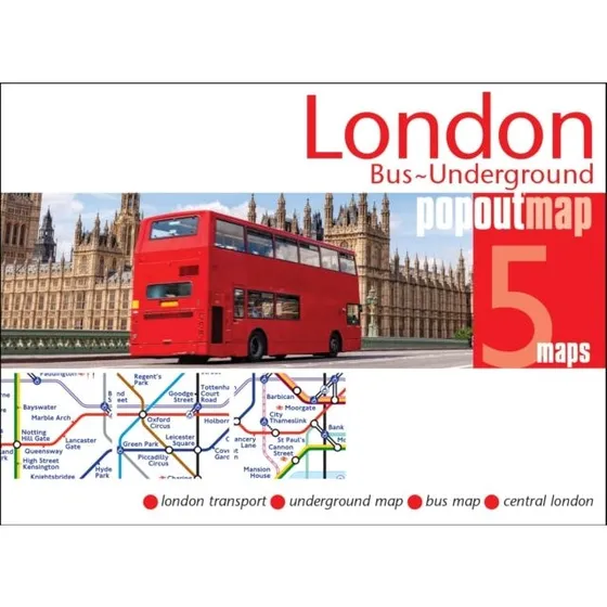 London Bus & Underground Popout Map – Pocket-size Udforsk København