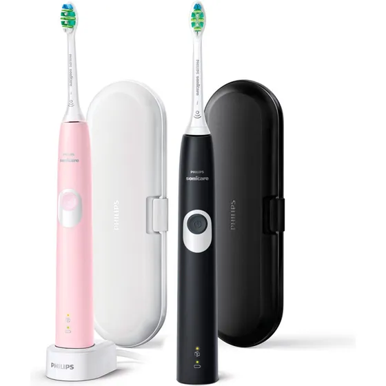 Philips Sonicare ProtectiveClean 4300 Duo - Sort & Pastelpink