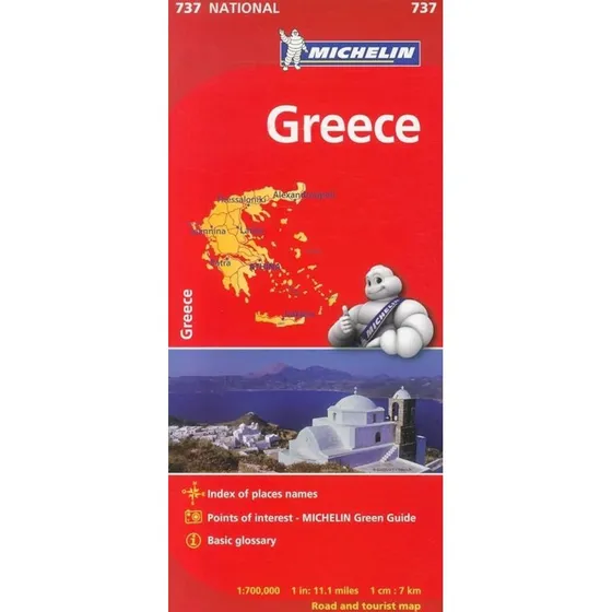 Michelin National Map 737: Greece - Engelsk