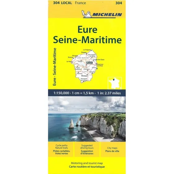 Michelin Eure, Seine-Maritime Kort 1:150.000 (2023)