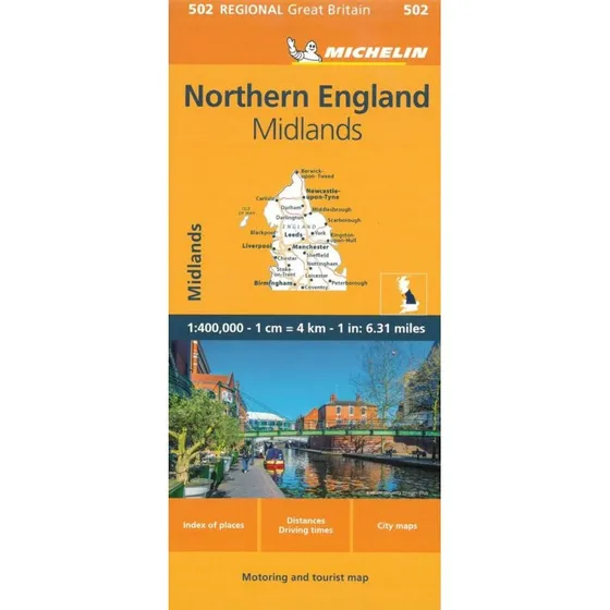 Michelin Northern England & Midlands Kort 502, 2023