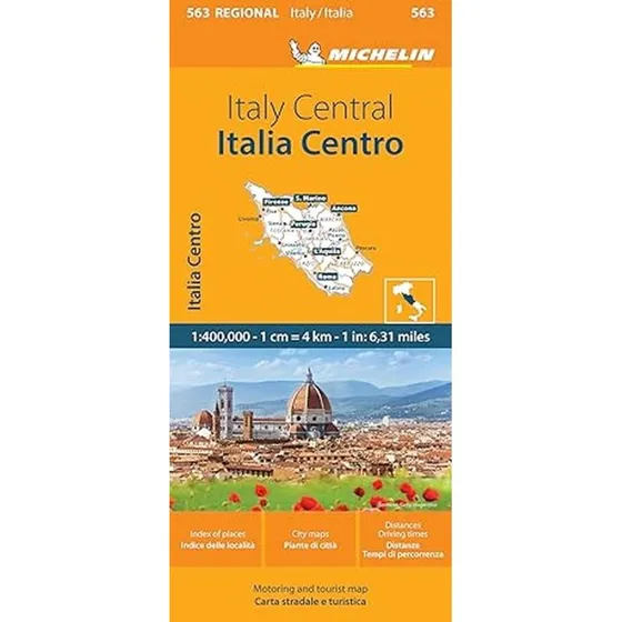 Michelin Italy Centre Kort 563, 1:400.000, 2023