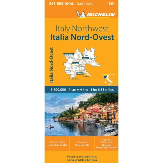 Michelin Italy Northwest 561 Kort 1:400.000