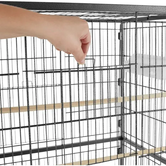 Fuglebur 131 cm antracit til undulater