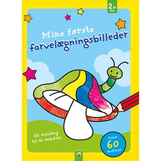 Mine første farvelægningsbilleder – Malebog for børn fra 2 år