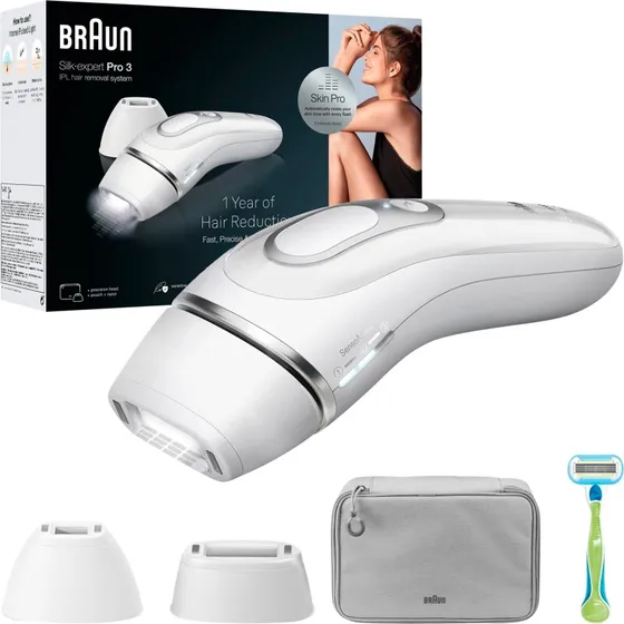 Braun Silk-expert Pro 3 PL3122 IPL, Sølv/Hvid