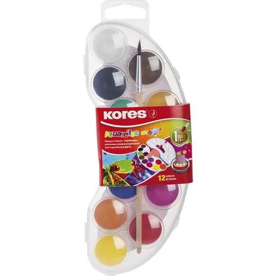 Kores Akuarelas Mini Akvarelmaling – 12 Farver
