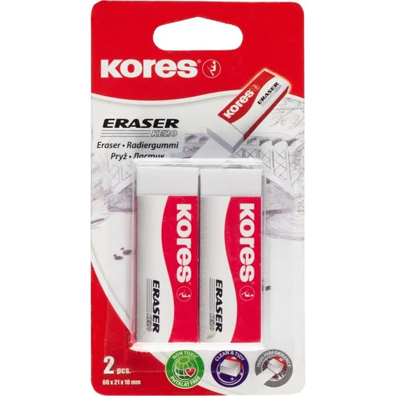 Kores KE20 Viskelæder 60x21x10mm, 2 stk.
