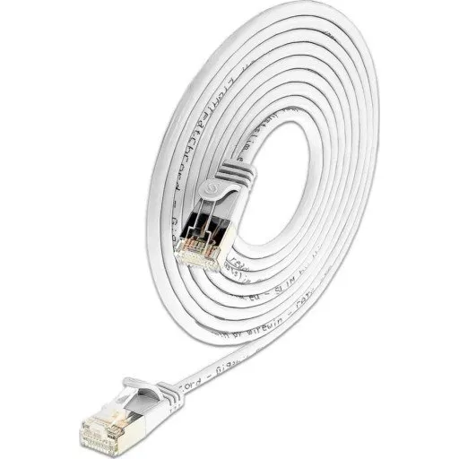 Net-com SLIM Ethernet-kabel Kat.6 2 m, hvid, 3,8 mm