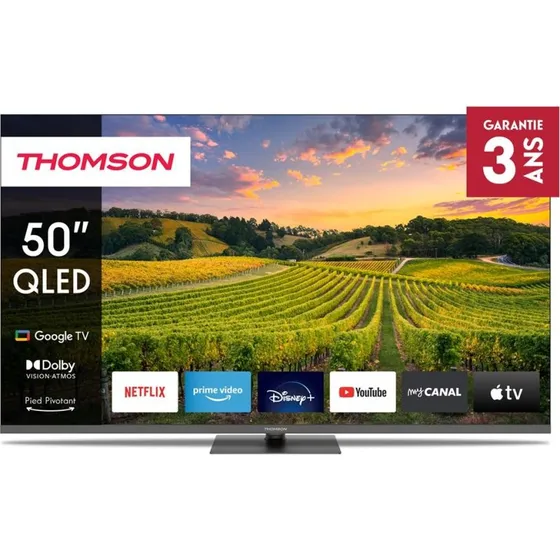 Thomson 50QG5C14 50" QLED 4K UHD Smart TV - Mørkegrå