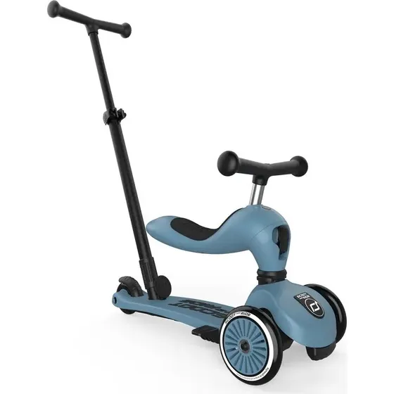 Highwaykick 1 Push&Go Stål, Sort