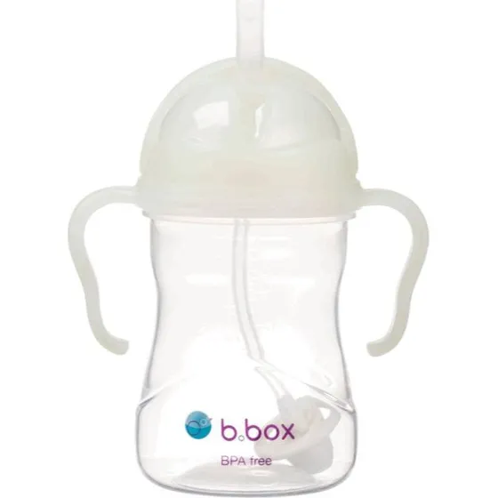 B.Box Glow i mørket krus med sugerør 240 ml, hvid