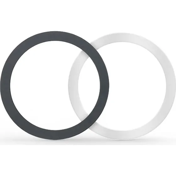 Tech-Protect MagMat MagSafe Magnetisk Ring, Sort/Sølv (2 stk)
