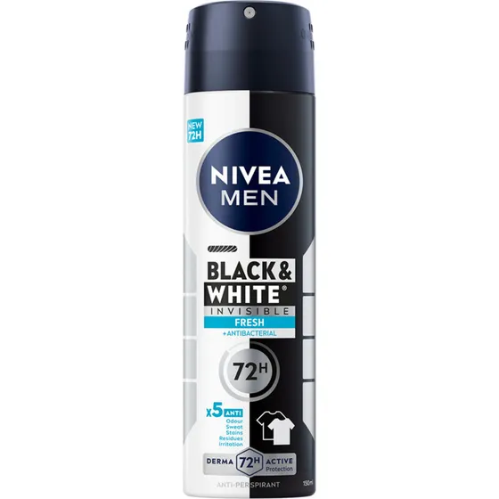 Nivea for Men Black & White Fresh Spray 150 ml