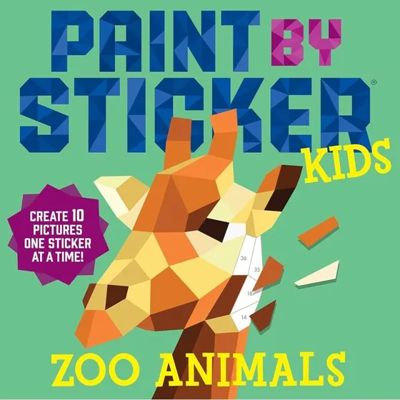 Mal ZOO dyr med klistermærker – Paint By Stickers (5-8 år)