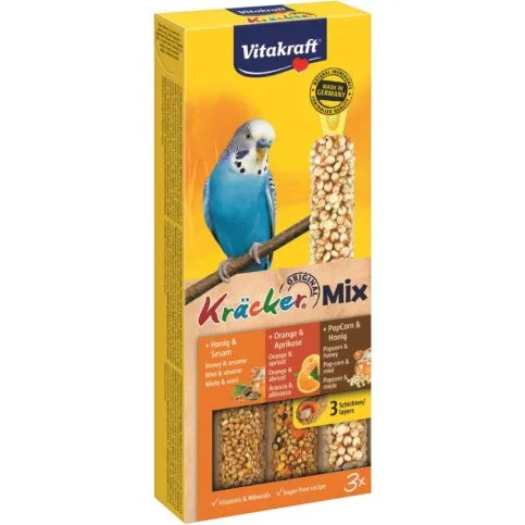 Vitakraft Kräcker Mix Honning, Æble & Abrikos til undulat 80 g