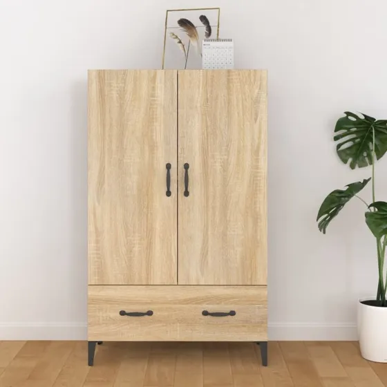 vidaXL Skab 70x31x115 cm Sonoma-eg Konstrueret Træ