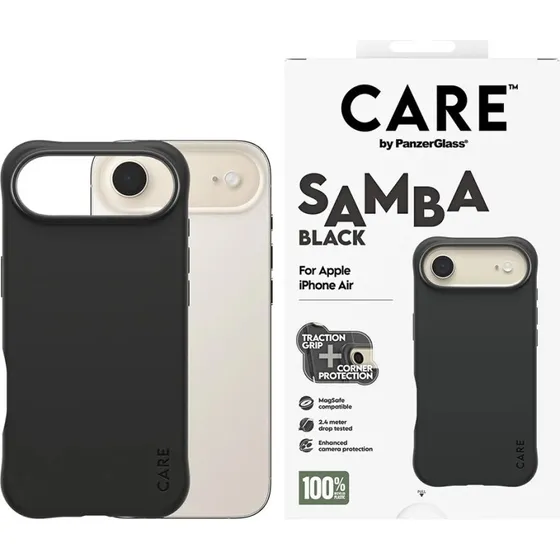 PanzerGlass CARE Fashion Samba MagSafe Cover til iPhone Air (2025) Sort