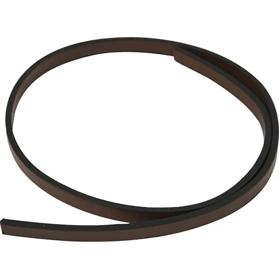 Imiteret Læderbånd 10 mm, 3 mm tykt, Brun, 1 m