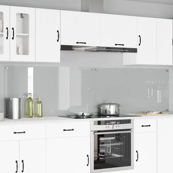 vidaXL Køkkenbacksplash 2 stk, transparent hærdet glas, 120 x 60 cm