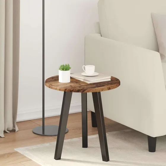 vidaXL Rund bordplade Gammelt træ Ø40 x 1,5 cm