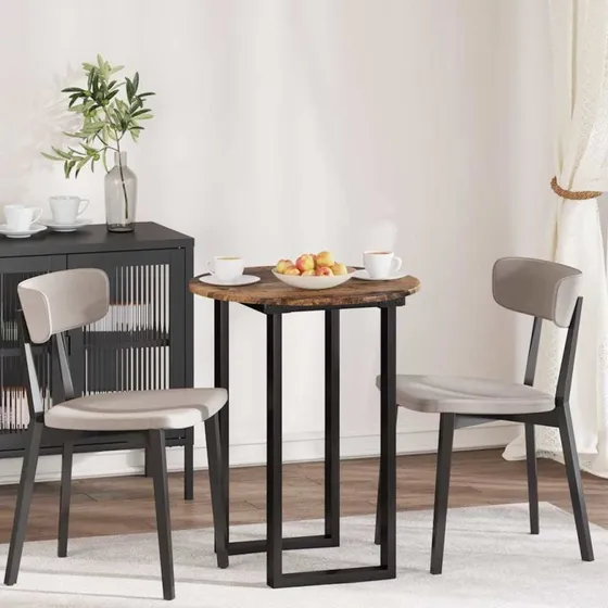 vidaXL Rund Bordplade Gammelt Træ Ø 60 x 1,5 cm Konstrueret Træ